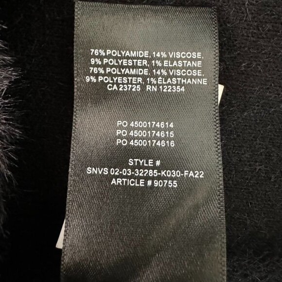 Aritzia Sunday Best Black Elsie Sweetheart Neck Fuzzy Sweater Size XL NWT - Picture 8 of 10